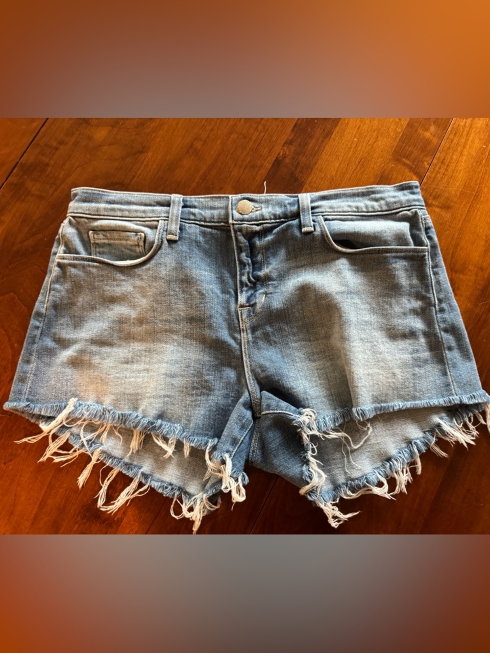 L'AGENCE Blue Denim Shorts